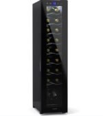 Klarstein Cave a Vin Caves à Vin de Conservation de 50L Porte en Verre Cave a Vins à Zone Unique Bar Int/Ext Frigo Vin Armoire a Vin Cave a Vin de Vieillissement Cave à Vin 18 Bouteilles Noir – Image 2