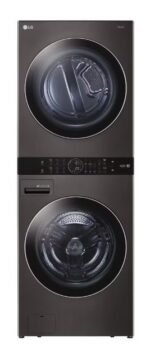 LG WashTower™ 4,5 pi3 Laveuse et 7,4 pi3 Séchoir électrique - Acier noir WKEX200HBA – Image 2