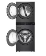 LG WashTower™ 4,5 pi3 Laveuse et 7,4 pi3 Séchoir électrique - Acier noir WKEX200HBA – Image 5
