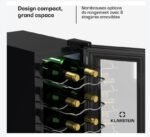 Klarstein Cave a Vin Caves à Vin de Conservation de 50L Porte en Verre Cave a Vins à Zone Unique Bar Int/Ext Frigo Vin Armoire a Vin Cave a Vin de Vieillissement Cave à Vin 18 Bouteilles Noir – Image 4