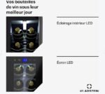 Klarstein Cave a Vin Caves à Vin de Conservation de 50L Porte en Verre Cave a Vins à Zone Unique Bar Int/Ext Frigo Vin Armoire a Vin Cave a Vin de Vieillissement Cave à Vin 18 Bouteilles Noir – Image 5