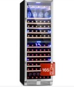 Klarstein Cave a Vin Encastrable, Caves à Vin de Conservation de 433L, Porte en Verre, Cave a Vins à Double Zone, Bar Int/Ext, Frigo Vin Bizone, Cave a Vin de Vieillissement, Cave à Vin 165 Bouteilles