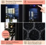 Klarstein Cave a Vin sur Pieds, Caves à Vin de 32L avec une Porte en Verre, Cave a Vins à Zone Unique, Bar Intérieur/Extérieur, Frigo vin, Cave a Vin de Vieillissement, Petite Cave à Vin 12 Bouteilles – Image 6