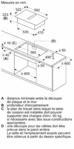Table induction aspirante 60 cm sans cadre PVS611B16E – Image 3