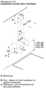 Hotte murale 80 cm Noir avec finition en verre, Noir DWK87FN60 – Image 6