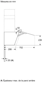 Hotte murale 80 cm Noir avec finition en verre, Noir DWK87FN60 – Image 7