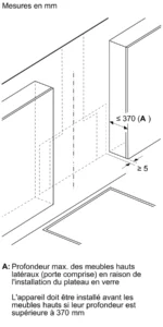 Hotte inclinée 80 cm Noir avec finition en verre, Noir DWJ81AN60 – Image 2