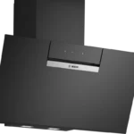 Hotte murale 80 cm Noir avec finition en verre, Noir DWK87FN60