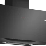 Hotte murale 90 cm Noir avec finition en verre, Noir DWK91LT60