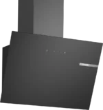 Hotte murale 60 cm Noir avec finition en verre, Noir DWK65DK60