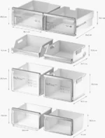 Série 6 Réfrigérateur multi-portes congélateur en bas 183 x 90.5 cm Acier brossé anti-traces, Total No Frost KFD96APEA – Image 15