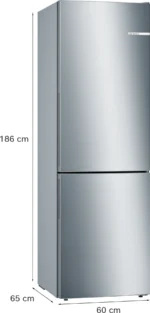 Série 6 Réfrigérateur combiné pose-libre 186 x 60 cm Couleur inox KGE36ALCA – Image 3