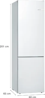Série 6 Réfrigérateur combiné pose-libre 201 x 60 cm Blanc KGE39AWCA – Image 4