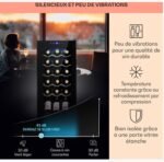 Klarstein Cave a Vin sur Pieds, Caves à Vin de 50L avec une Porte en Verre, Cave a Vins à Zone Unique, Bar Intérieur/Extérieur, Frigo vin, Cave a Vin de Vieillissement, Petite Cave à Vin 18 Bouteilles – Image 5