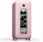 Klarstein Cave a Vin Caves à Vin de Conservation Porte en Verre Cave a Vins à Zone Unique Bar Int/Ext Frigo Vin Armoire a Vin Cave a Vin de Vieillissement Cave à Vin de 15 Bouteilles Pink – Image 4