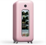 Klarstein Cave a Vin Caves à Vin de Conservation Porte en Verre Cave a Vins à Zone Unique Bar Int/Ext Frigo Vin Armoire a Vin Cave a Vin de Vieillissement Cave à Vin de 15 Bouteilles Pink – Image 5