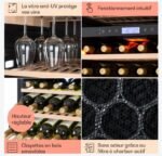 Klarstein Cave a Vin Encastrable, Caves à Vin de Conservation de 433L, Porte en Verre, Cave a Vins à Double Zone, Bar Int/Ext, Frigo Vin Bizone, Cave a Vin de Vieillissement, Cave à Vin 165 Bouteilles – Image 6