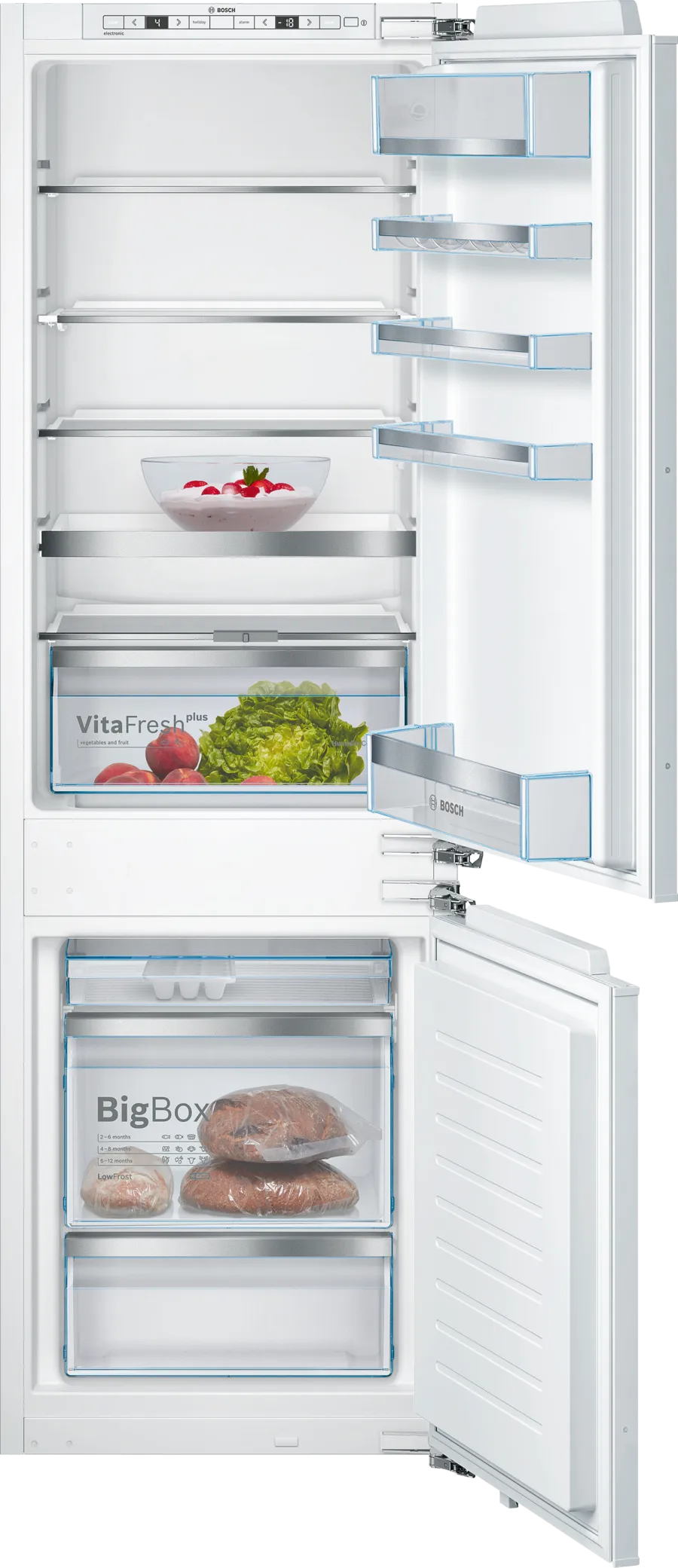 MCSA02004619_H2998_KIS86AF20R_1400246_cmyk_def.webp Série 6 Réfrigérateur combiné intégrable 177.2 x 55.8 cm charnières pantographes – Image 1