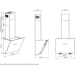 Hotte décorative murale inclinée							AIRLUX				AHMI671BK – Image 3