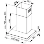 Hotte décorative murale							DE DIETRICH				DHB4684B MotionControl – Image 3