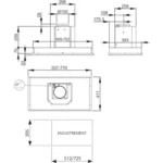 Hotte encastrable 							ROBLIN				ALTIMA 770 INOX SANS MOTEUR – Image 2
