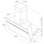 Hotte décorative murale inclinée							ELICA				STRIPE WH/A/60/LX – Image 3