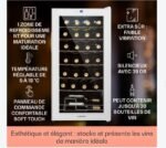 Klarstein Cave a Vin, Caves à Vin de Conservation de 74L, Porte en Verre, Cave a Vins à Zone Unique, Bar Int/Ext, Frigo Vin, Armoire a Vin, Cave a Vin de Vieillissement, Cave à Vin 28 Bouteilles – Image 5