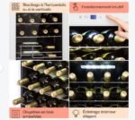 Klarstein Cave a Vin, Caves à Vin de Conservation de 74L, Porte en Verre, Cave a Vins à Zone Unique, Bar Int/Ext, Frigo Vin, Armoire a Vin, Cave a Vin de Vieillissement, Cave à Vin 28 Bouteilles – Image 4