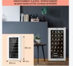 Klarstein Cave a Vin, Caves à Vin de Conservation de 74L, Porte en Verre, Cave a Vins à Zone Unique, Bar Int/Ext, Frigo Vin, Armoire a Vin, Cave a Vin de Vieillissement, Cave à Vin 28 Bouteilles – Image 3