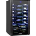 Klarstein Cave a Vin, Caves à Vin de Conservation de 93L, Porte en Verre, Cave a Vins à Zone Unique, Bar Int/Ext, Frigo Vin, Cave a Vin de Vieillissement, Cave à Vin 36 Bouteilles, Noir