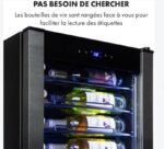 Klarstein Cave a Vin, Caves à Vin de Conservation de 93L, Porte en Verre, Cave a Vins à Zone Unique, Bar Int/Ext, Frigo Vin, Cave a Vin de Vieillissement, Cave à Vin 36 Bouteilles, Noir – Image 4