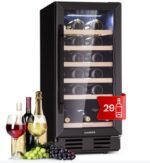 Klarstein Cave a Vin, Réfrigérateur à Vin avec Porte en Verre, Cave à Vin de Vieillissement, Zone Unique, Prosecco, Bière, Ecran Tactile, Réfrigérateur Bar, Frigo, Protection UV, 5-18°C, 31 Bouteilles – Image 2