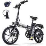 AVDLEU - Vélo Électrique Pliable - Roues 16" - Moteur 250W 25km/h - Batterie 36V 11.4Ah - Autonomie 40-80km (Mode ASSIST) - Noir
