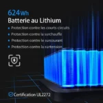 CUNFON RS500 Trottinette Électrique Charge 100KG 1000W Moteur Autonomie 40~55KM Déverrouillage par empreinte digitale – Image 2