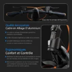 CUNFON RS500 Trottinette Électrique Charge 100KG 1000W Moteur Autonomie 40~55KM Déverrouillage par empreinte digitale – Image 4