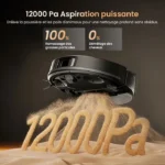 Proscenic Q20 Plus Aspirateur Robot Laveur avec Station sans Sac 4L - 12000PA -200MIN -Alexa/Google Home/iWatch -Sec/humide 2 en 1 – Image 2