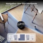 Proscenic Q20 Plus Aspirateur Robot Laveur avec Station sans Sac 4L - 12000PA -200MIN -Alexa/Google Home/iWatch -Sec/humide 2 en 1 – Image 4