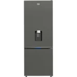 Réfrigérateur combiné - BEKO série b100 - B1RCNE534DG - 2 portes - Distributeur d'eau - 475 L - 70 x 74,5 x 187 cm - Gris Manhattan