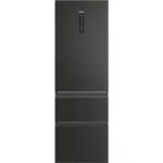 Réfrigérateur combiné - HAIER - 3D 60 Series 5 HTW5618ENPT - Classe E - 360 L - 185 x 59,5 x 66,7 cm - Noir