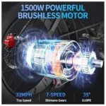 Ridstar Q20 - Vélo électrique 1500w - Autonomie 120KM – Image 2