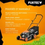 Tondeuse à Gazon Thermique FUXTEC 146 cm³ 46 cm – Poussée, Bac 50L – Modèle FX-RM4646ECO 3,5 CV – Image 5