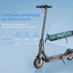 Trottinette Electrique Pliable iScooter E9 pour Adulte, 30KM, 350W, 7.5Ah, Pneus 8.5" – Image 4