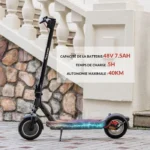 Trottinette électrique adulte Pliable-5TH WHEEL-Clignotants Lumières colorées-10''-Moteur 800W-45km-25km/h-CD15 – Image 4