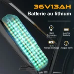 Vélo électrique VAE - HITWAY - Noir - 28" - Batterie Amovible 250W 36V 13Ah - Shimano 7 Vitesses - VTT Électrique – Image 2