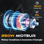 Vélo électrique VAE - HITWAY - Noir - 28" - Batterie Amovible 250W 36V 13Ah - Shimano 7 Vitesses - VTT Électrique – Image 6