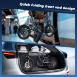 Vélo électrique pliable léger EB1 14" - Moteur 250 W - Batterie 36 V 7,8 Ah - 3 vitesses - 150kg - Autonomie 30-40 km - Noir – Image 4