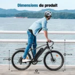 Vélo Électrique VTT EB3-26 Pouces-250W-36V10.4Ah-Vitesse maximale 32 km/h-Autonomie 100Km-5 Vitesses-Batterie Amovible – Image 6