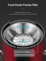 400W Centrifugeuse Extracteur de Jus à 3 Vitesses, Centrifugeuse Fruits et Legumes avec Bec Anti-goutte, Grande Goulotte – Image 6
