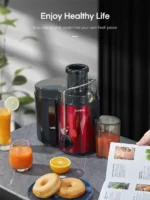 400W Centrifugeuse Extracteur de Jus à 3 Vitesses, Centrifugeuse Fruits et Legumes avec Bec Anti-goutte, Grande Goulotte – Image 2