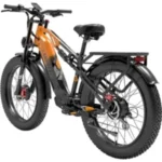 Vélo électrique LANKELEISI MG800 MAX Autonomie 120km Moteur 1000W Batterie 48V20Ah Amortisseur avant 26 pouces VTT Fat bike Orange – Image 2